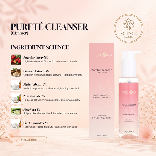 Pureté Cleanser | Cleanser + Nighté Nourish | Night Cream + SuneéShield | Sunscreen (Combo)