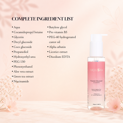 Pureté Cleanser | Cleanser + Nighté Nourish | Night Cream + SuneéShield | Sunscreen (Combo)